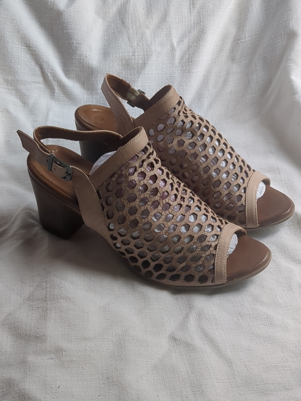Bueno Heeled Summer Booties Sandal Leather 41